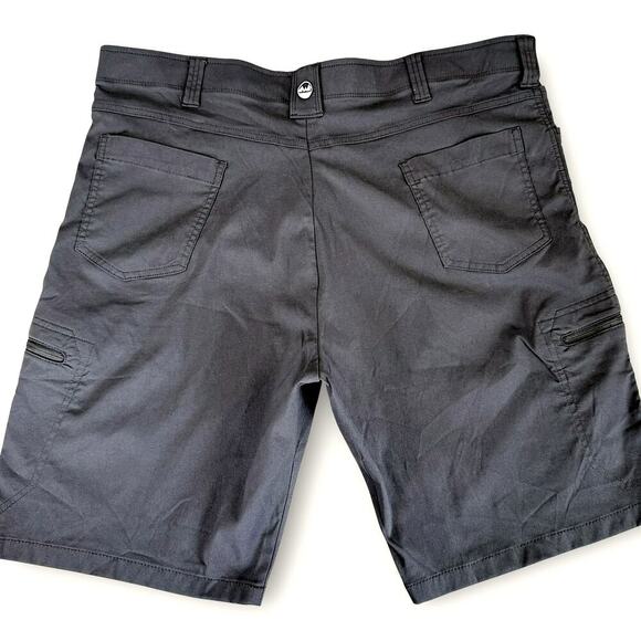Wrangler Outdoor Flex Performance Zip Cargo Shorts Stretch Men Size 42 Off Black - Picture 4 of 12